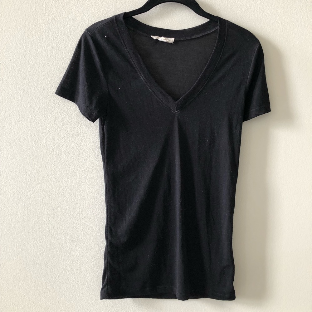 Black V-neck